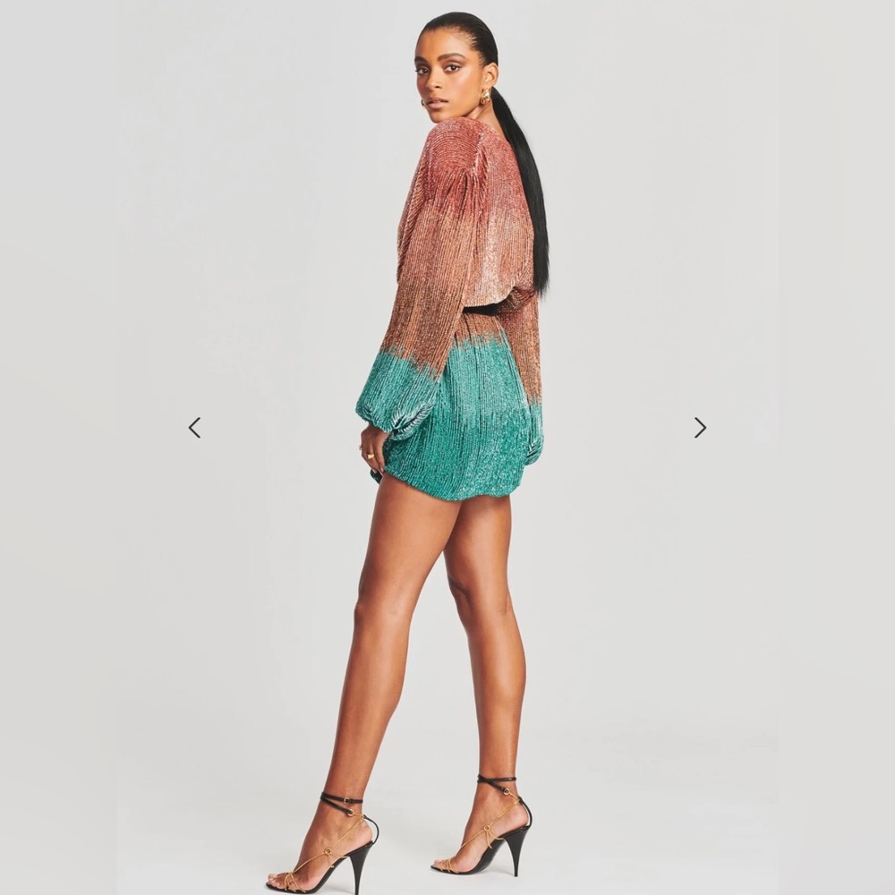 Retrofete Gabrielle Sequin Ombre Robe Dress - Picture 4 of 9